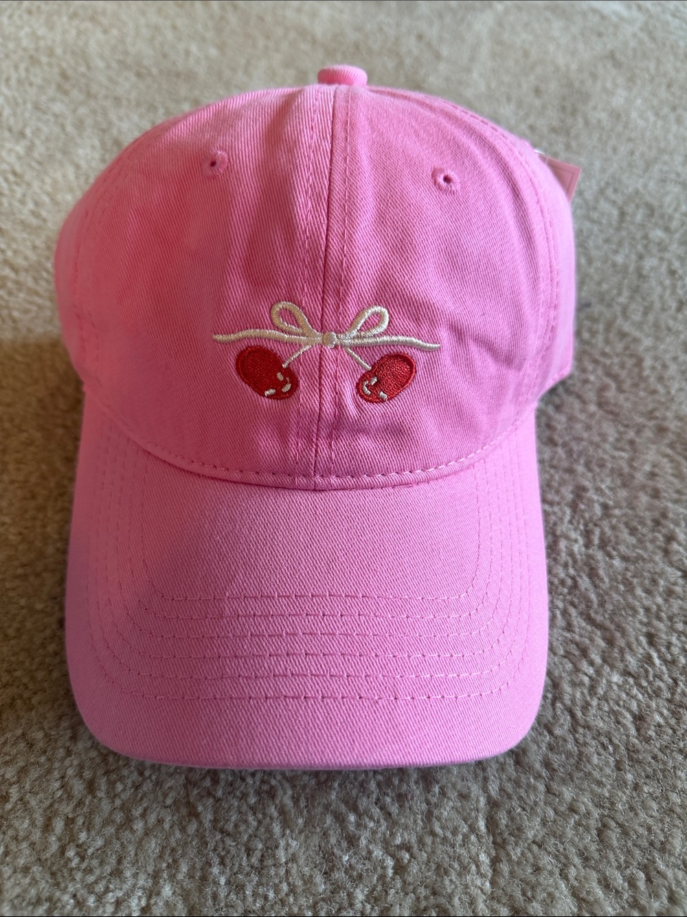 💕5/$25 Pink Cherry Embroidered Cap